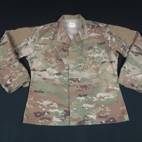 US ARMY CAMOFLAGE UNIFORM COAT JACKET SMALL SHORT CAMO TACTICAL FATIGUES L246 - Picture 1 of 7